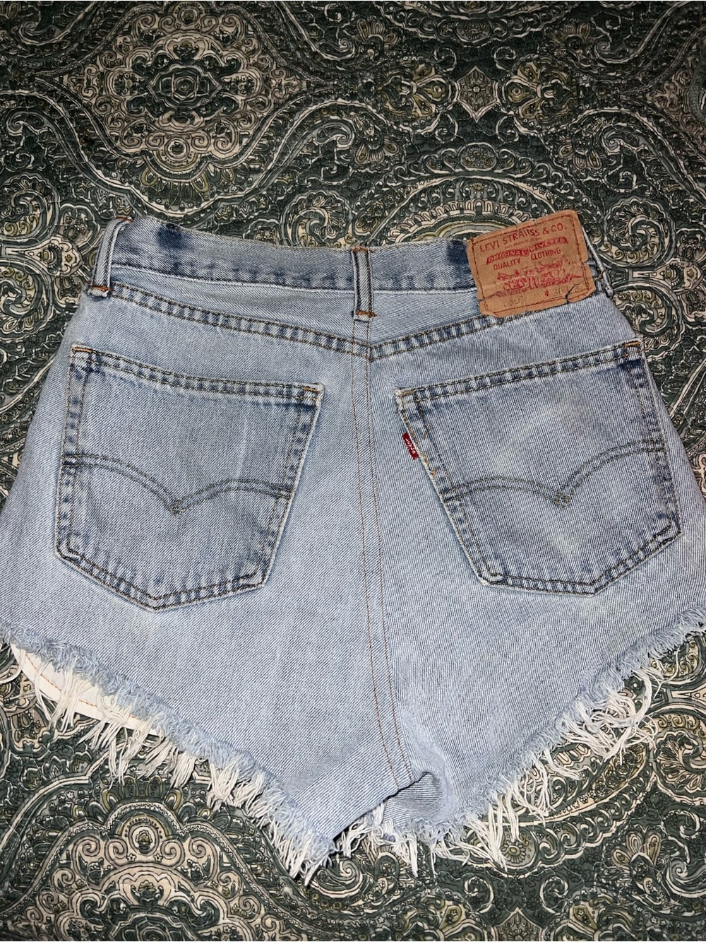 Levi's Light Blue High Waist Denim Cutoff Shorts